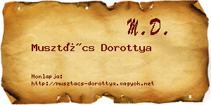 Musztács Dorottya névjegykártya