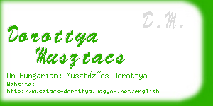 dorottya musztacs business card